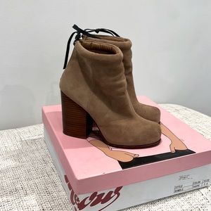 Jeffrey Campbell brown suede booties